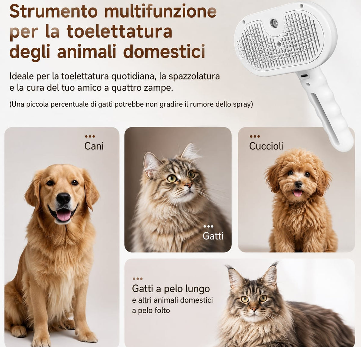 Zampine_Spazzola animali elettrica