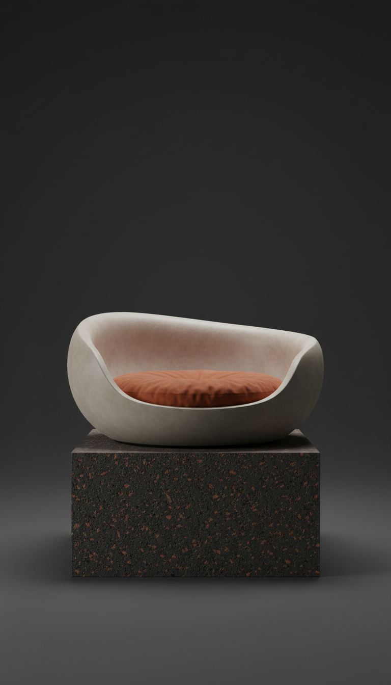 Concrete Whisper pet bed