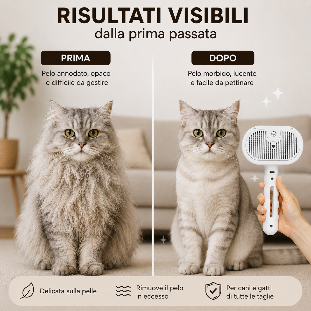 Zampine_Spazzola animali elettrica